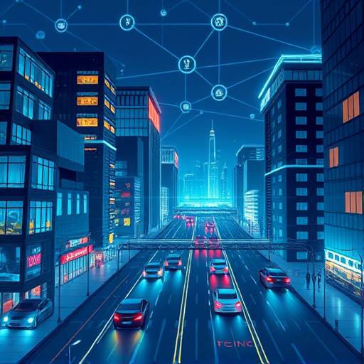 Rappresentazione di dispositivi IoT connessi in una citt&agrave; intelligente